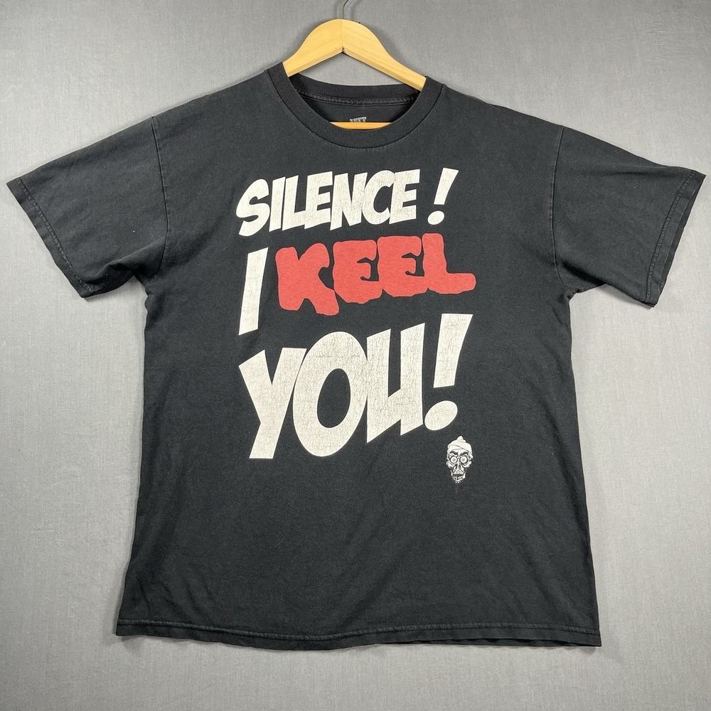 Jeff Dunham Shirt Mens L Black Silence I KEEL You Funny Tee